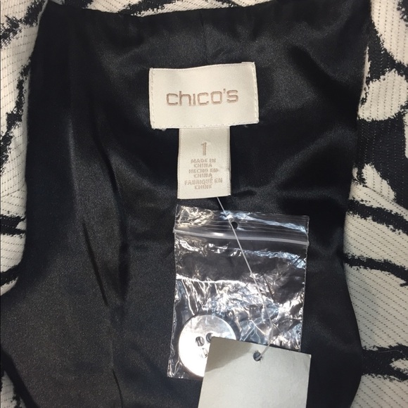 Chicos Size 1 Blazer Jacket Zebra Animal Print - Picture 3 of 5